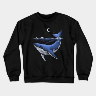 Night Whale Crewneck Sweatshirt